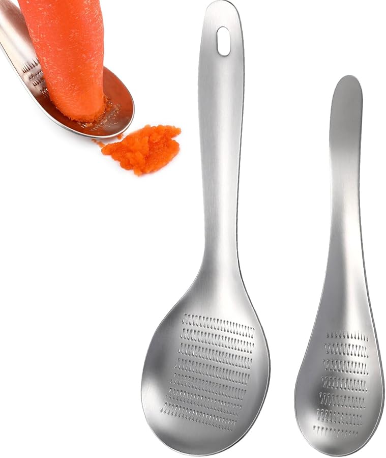 Stainless Steel Garlic Ginger Grinder 2PCS Kitchen Gadget Crusher Tool - Image 1